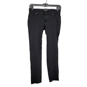 Active USA Womens Black Faux Pockets Medium Rayon Nylon Spandex Jeggings